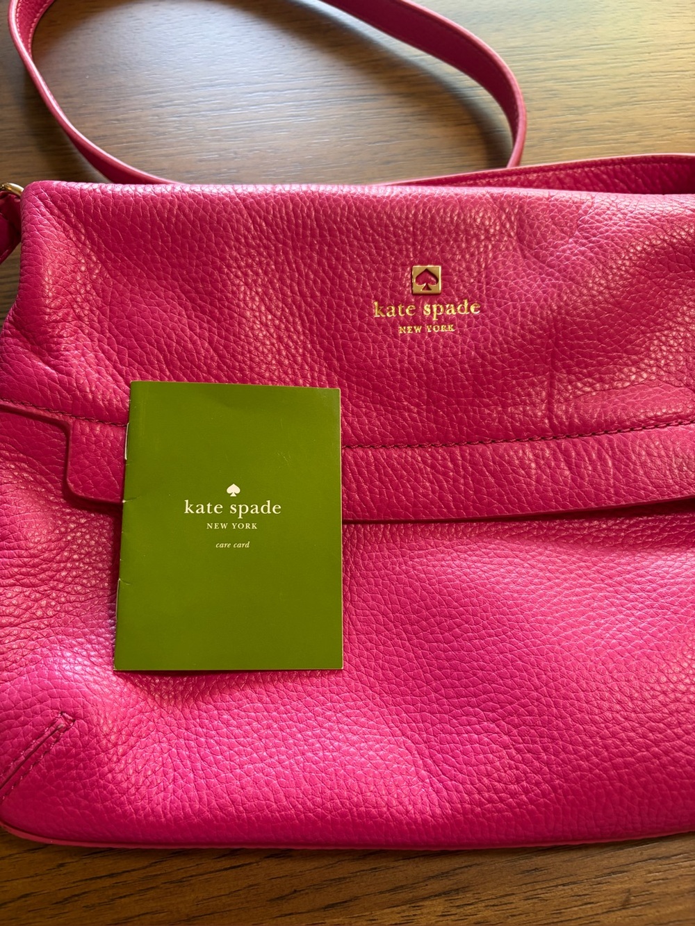 Kate Spade New York Pink Pebbled Leather Shoulder Bag Purse